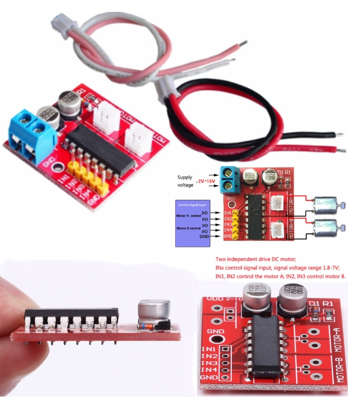 2.5A Dual Channel DC Motor Driver PWM Mini L298 alternate bridge motor driver