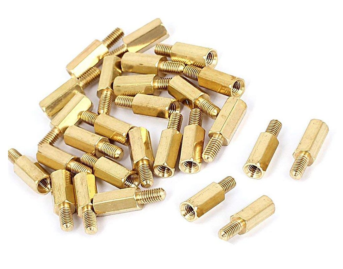 M3 Male to Female Brass Hex Standoff Spacer 12+6mm