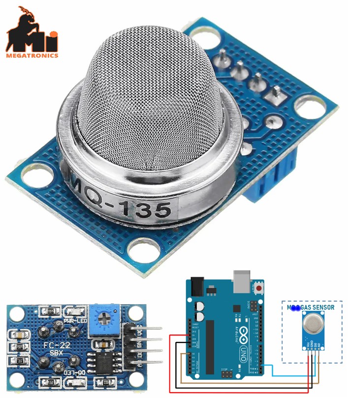 MQ-135 Sensor Air Quality Sensor Hazardous Gas Ammonia Sulfide Benzene Vapor