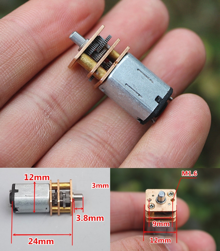 N20 DC3-6V 50RPM metal gear motor high torque
