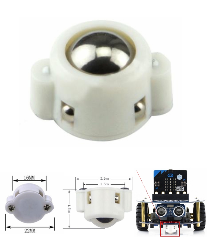 MINI 3PI car N20 Ball Caster free Wheel Robot