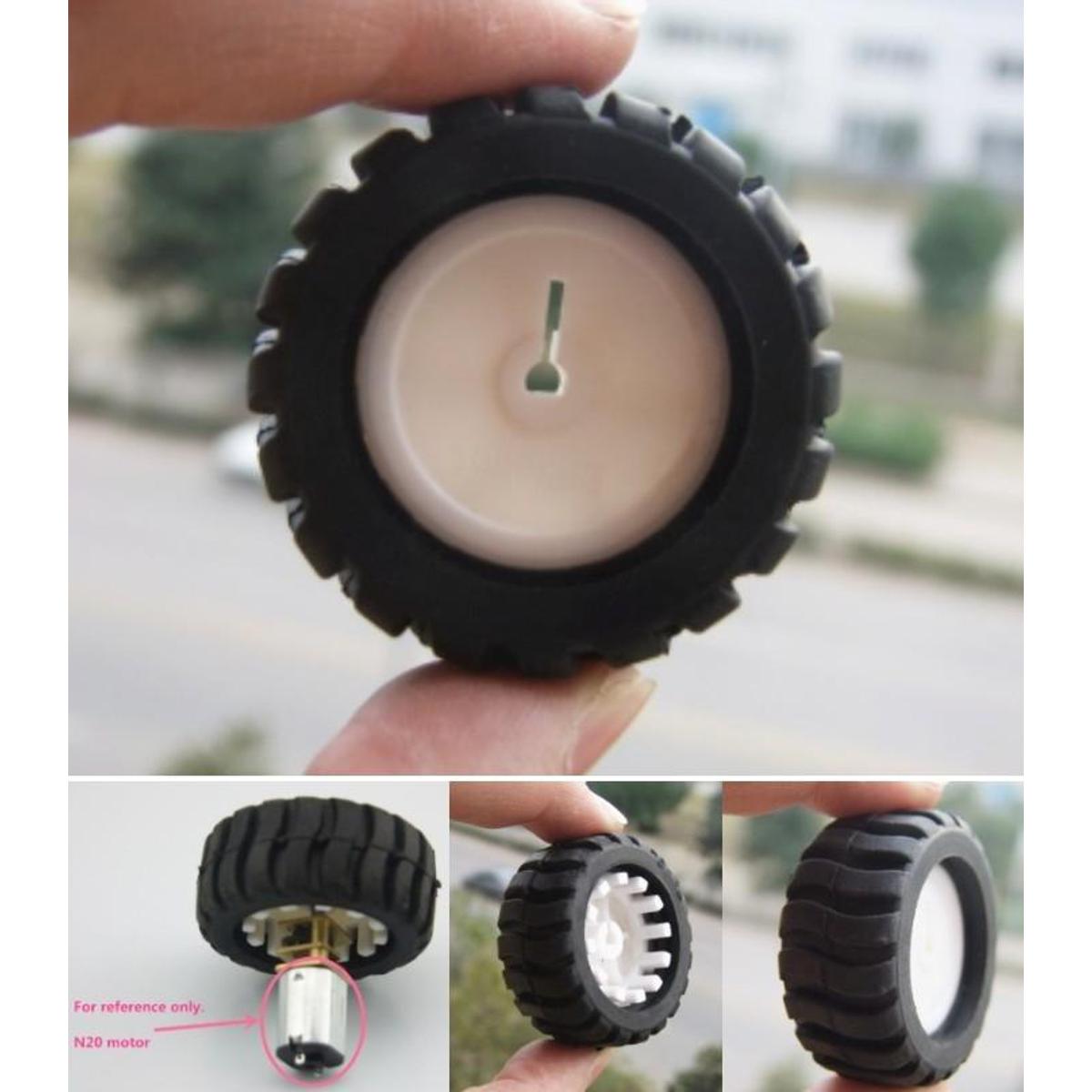 Mini Car wheel Tyre 43mm for N20 DC Gear Motor robot wheel