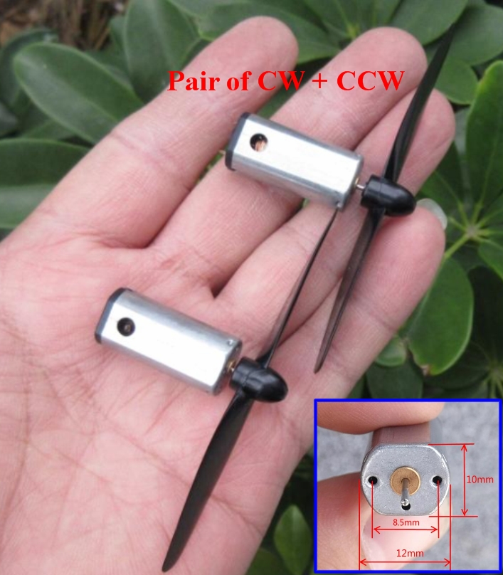 Pair of N50 DC motor with propellers 3.7V Aircraft