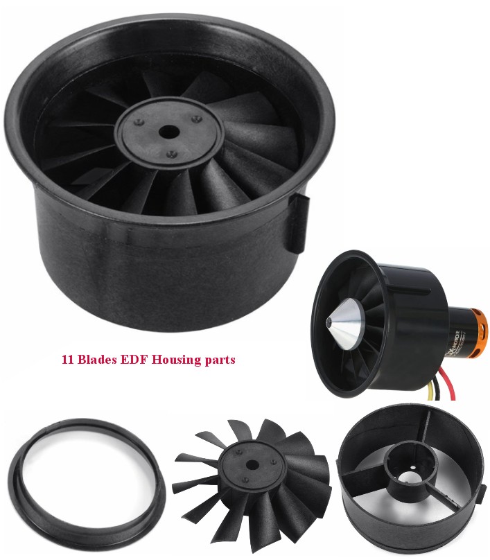 70mm EDF housing parts 12 blades Shell case only, no motor