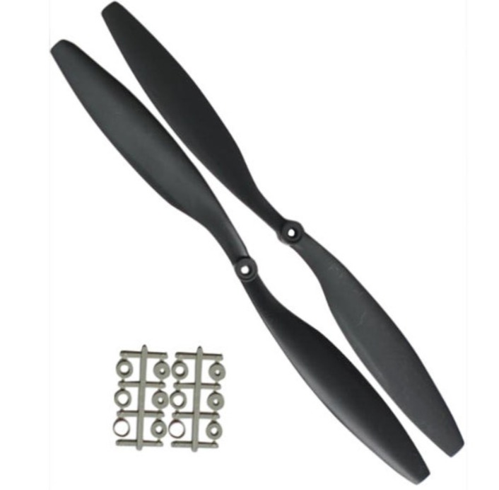 Pair of CW+CCW ABS 1245 Propeller 12x4.5 12 inches props blade