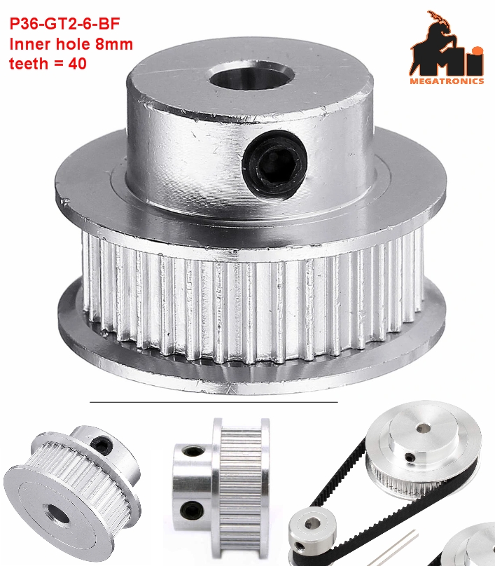 36Teeth 8mm Bore Timing Pulley P36-GT2-6-BF for 6mm GT2 Belt 3D Printer Part