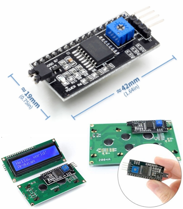 IIC/I2C/TWI Serial interface board For 16x2 LCD screen 1602 2004