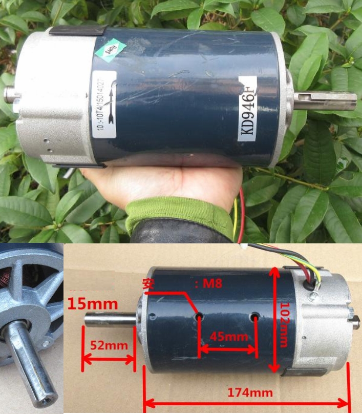 High Torque Permanent Magnet DC Motor 120V-180V 60