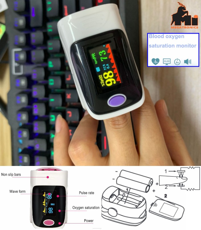 Fingertip Pulse Oximeter Blood oximeter SpO2 oxygen