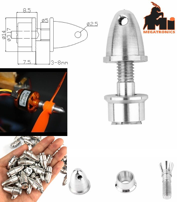 Propeller Adapter Shaft Bullet 3.17mm Plane Fixed 2212 propeller mount