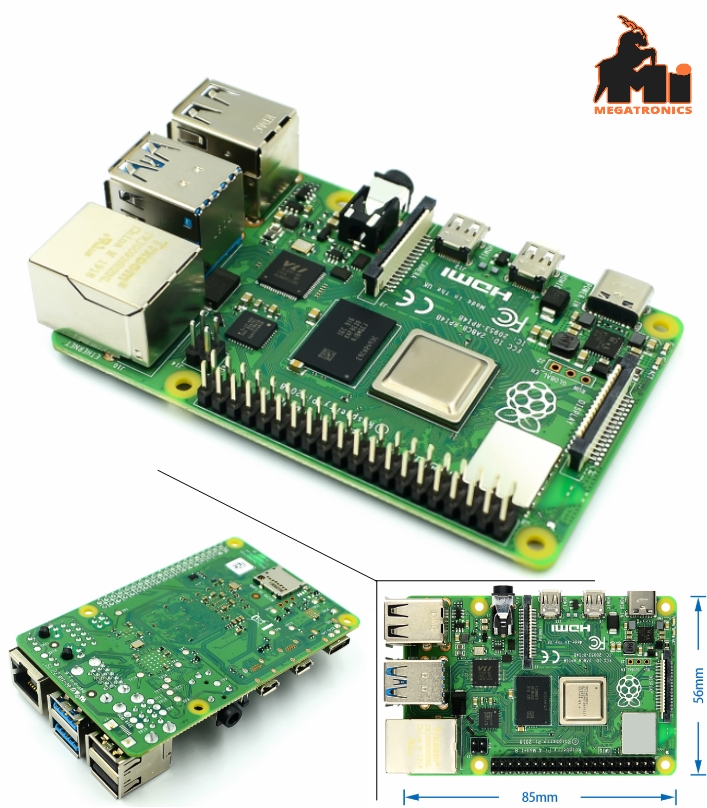 Raspberry Pi 4B 1.5GHz Quad-Core 4 GB RAM UK Official Element 14
