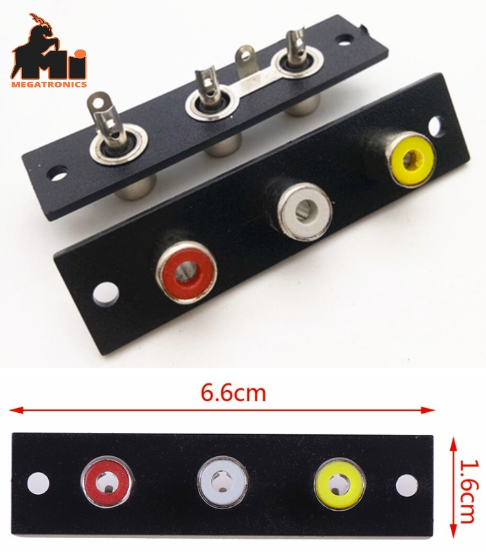 RCA3 AV3 Female Triple Lotus Socket Audio Video Socket