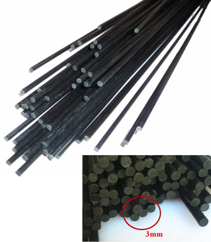 carbon glass fiber 3mm Rod RC airplane glider