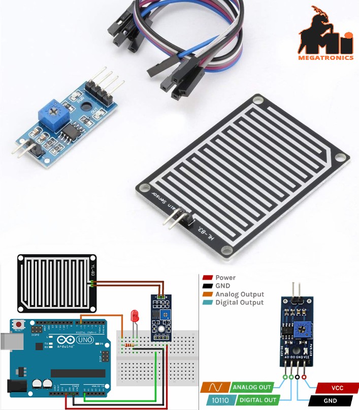 water moisture Rain sensor Arduino rain sensor water Detection sensor