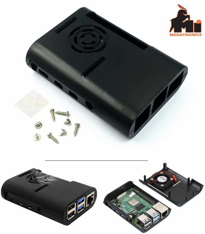 Raspberry Pi 4 ABS Shell case Injection Molded Box with fan