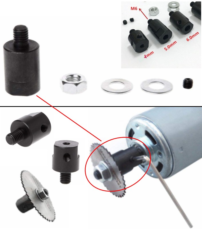 4mm saw shaft coupler chuck blade Coupling Chuck Adapter