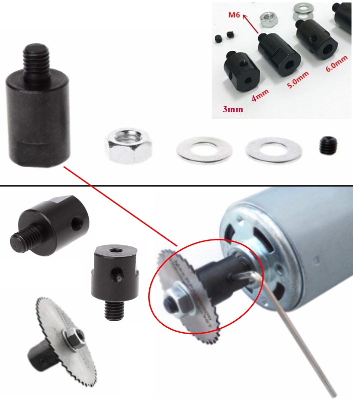 5mm saw shaft coupler chuck blade Coupling Chuck Adapter