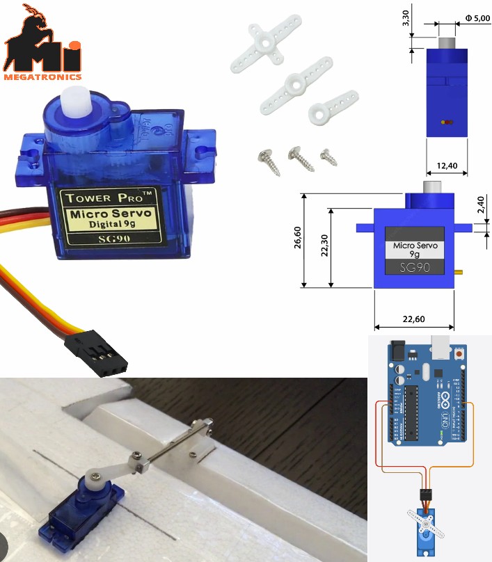 Tower Pro SG90 9g Micro Servo Mini Gear Motor RC model ailerons TowerPro digital