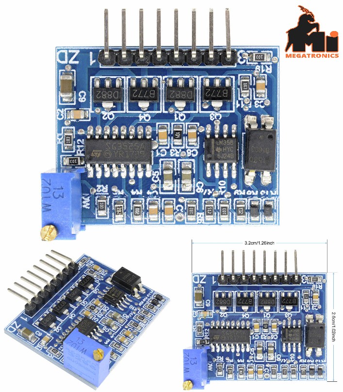 SG3525 LM358 Inverter Driver Board Mixer Preamp high Frequency Adjustable 12V-24