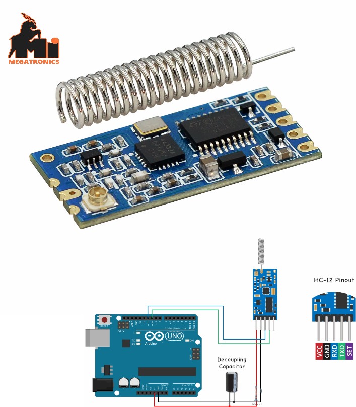 HC-12 SI4438/4463 wireless long range 433M serial port module UART interface