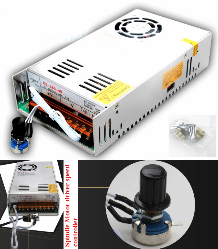 48V 360W spindle motor speed governor controller driver