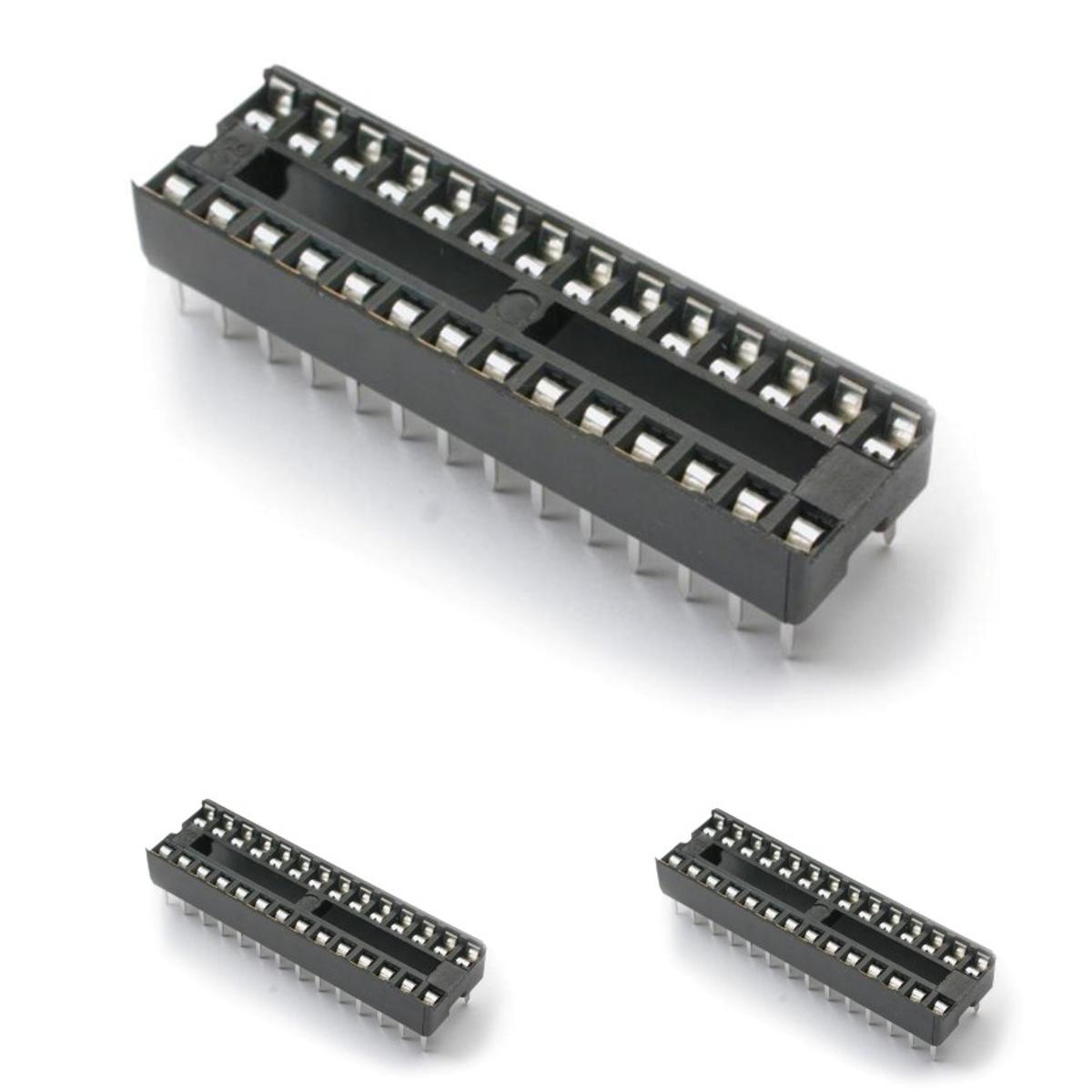 DIP Socket Solder Tail  28 Pin 0.3 inch IC base