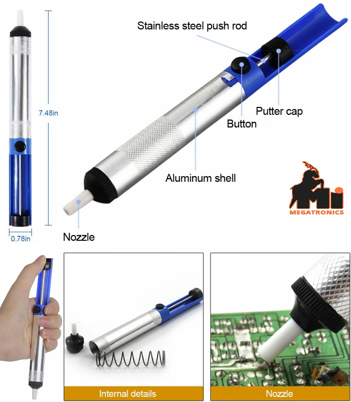 Solder Suction Tin Sucker Pump Aluminum body soldering wire removal Desoldering