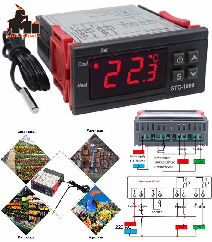 Heating and cooling temperature controller STC-1000 Aquarium Incubator fish tank