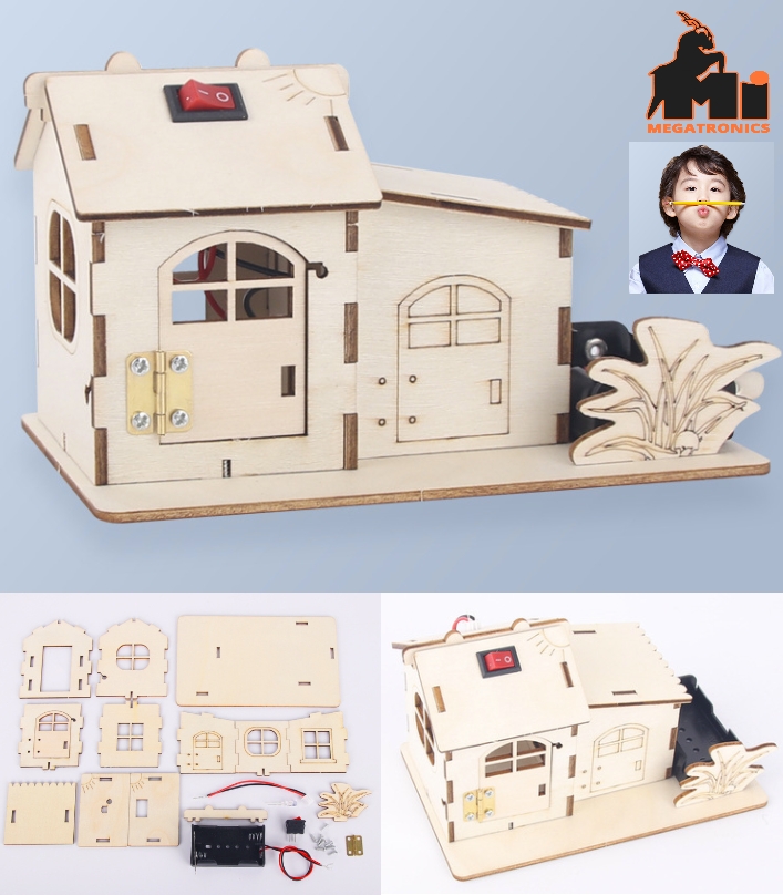 STEM DIY Home house construction light house model experiment to plug the cabin 