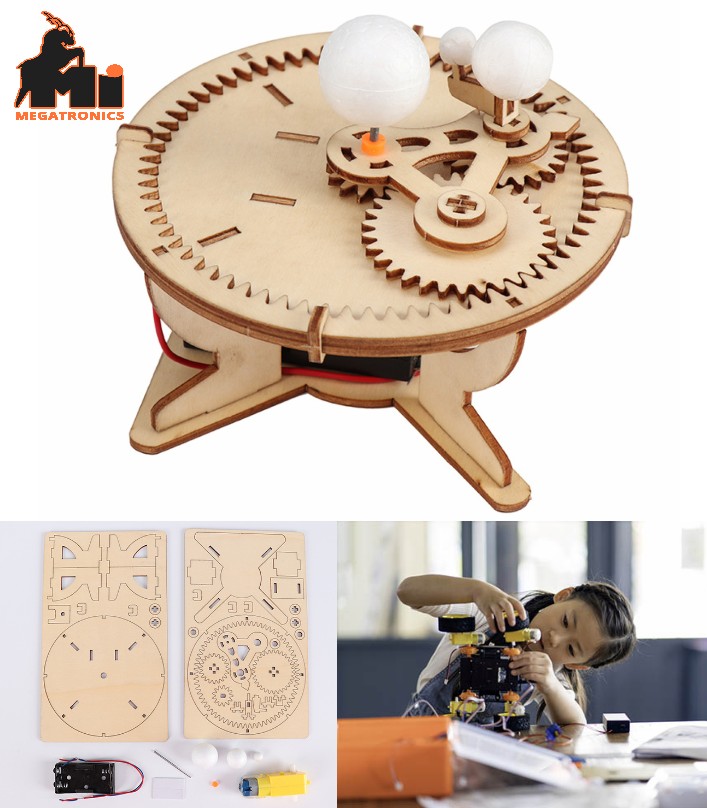 Model Of Earth-Moon planet STEM Toy Kids Science Education experiment DIY Pack