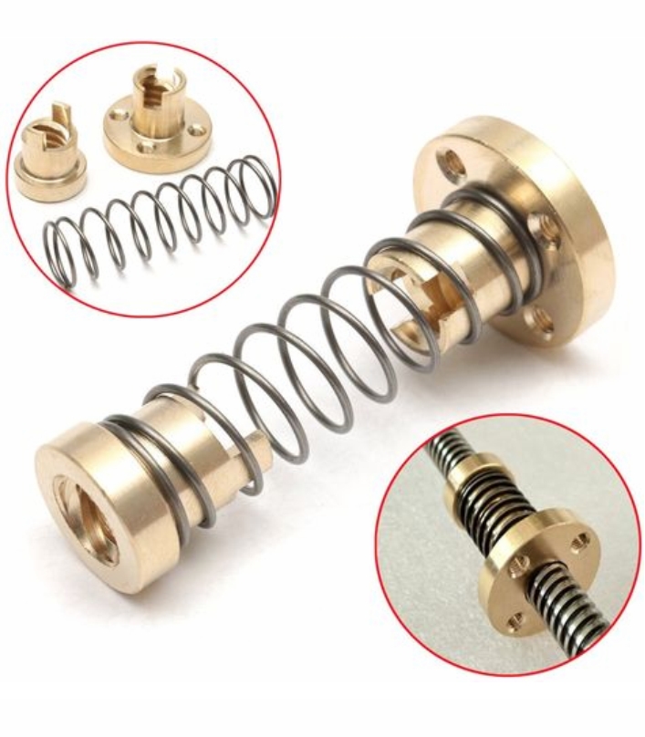 T8 Anti Backlash Spring Loaded Nut 3D printer Trap