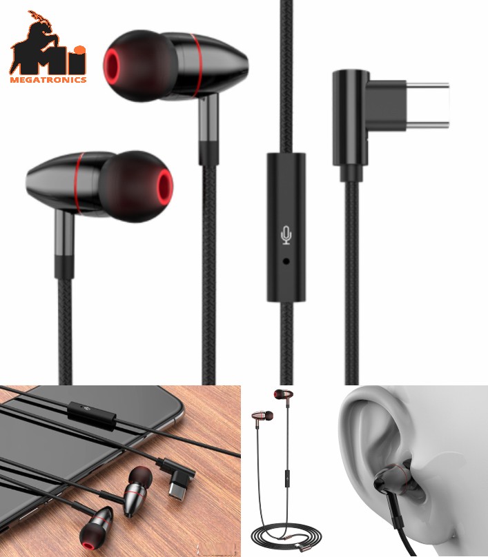 Bass wired headset type-c digital earphone