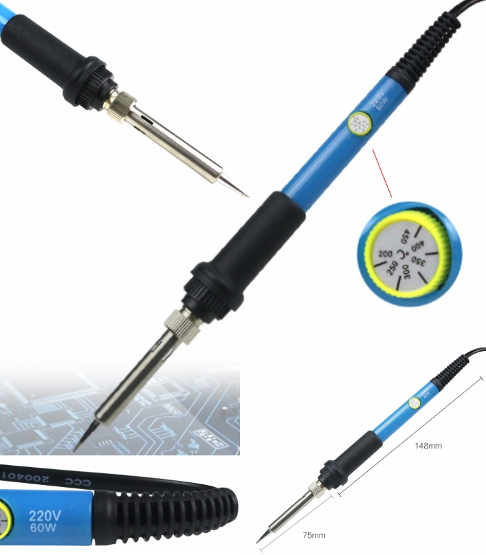 60W temperature control soldering iron constant temperature adjustable temperatu