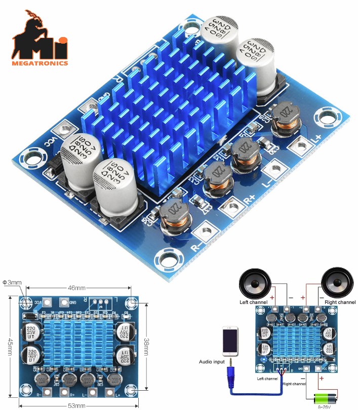 TPA3110 XH-A232 Audio Power Amplifier 30W+30W 2.0 Channel Digital Stereo Board 