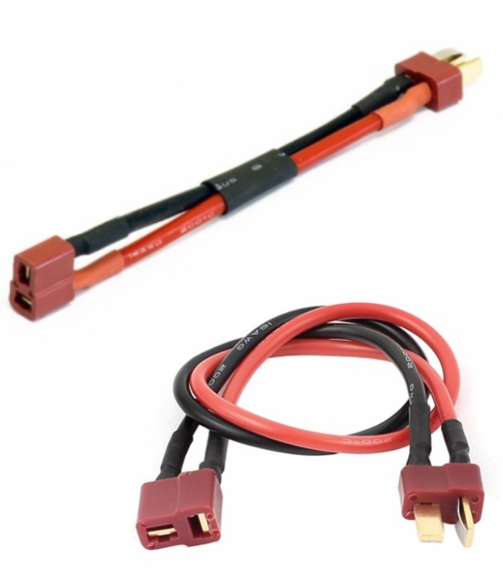 T Plug Battery Extension Cable Adapter 10CM 14awg wire