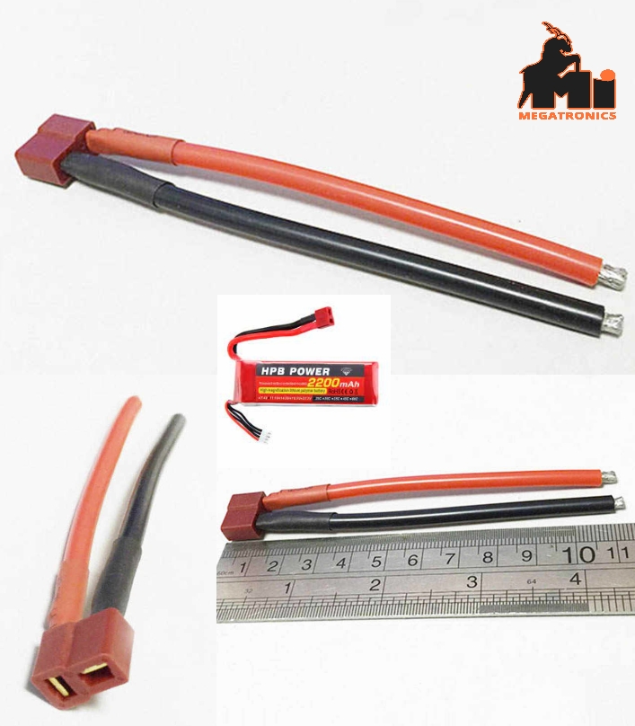 Female T-Plug Connector Cable wire 10CM 16awg Wire