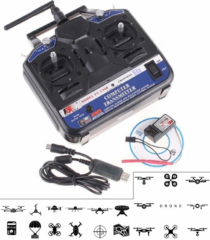 FlySky FS-CT6B 2.4G 6-Channels Remote control Transmitter receiver