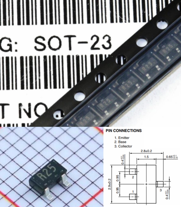 2N3906 2A PNP Transistor switching Amplifier SMD