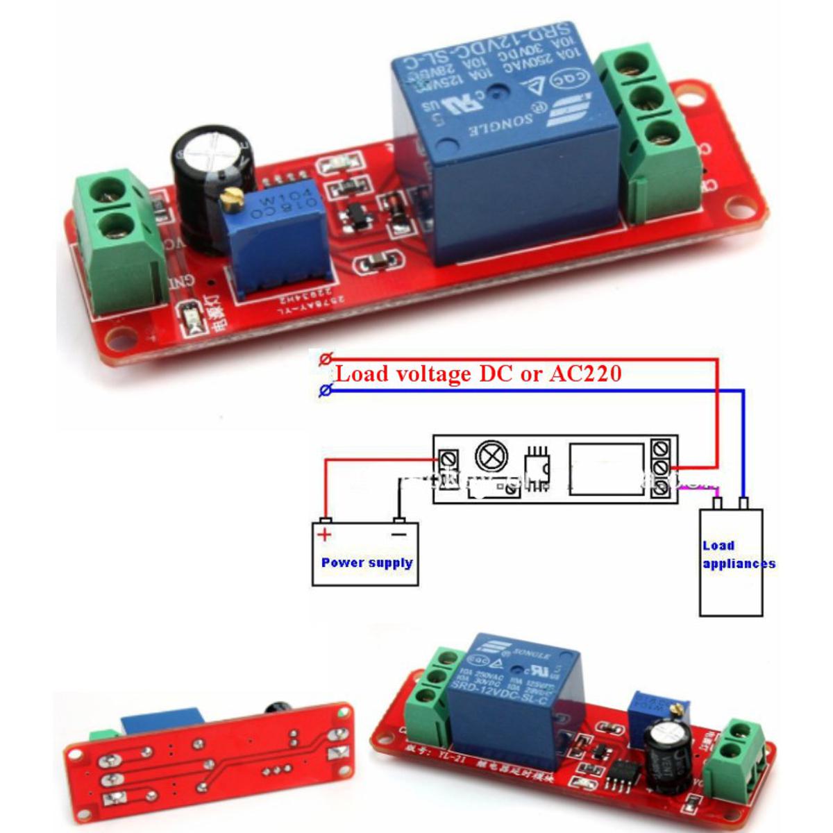 NE555 Time Delay Monostable Switch Module Board