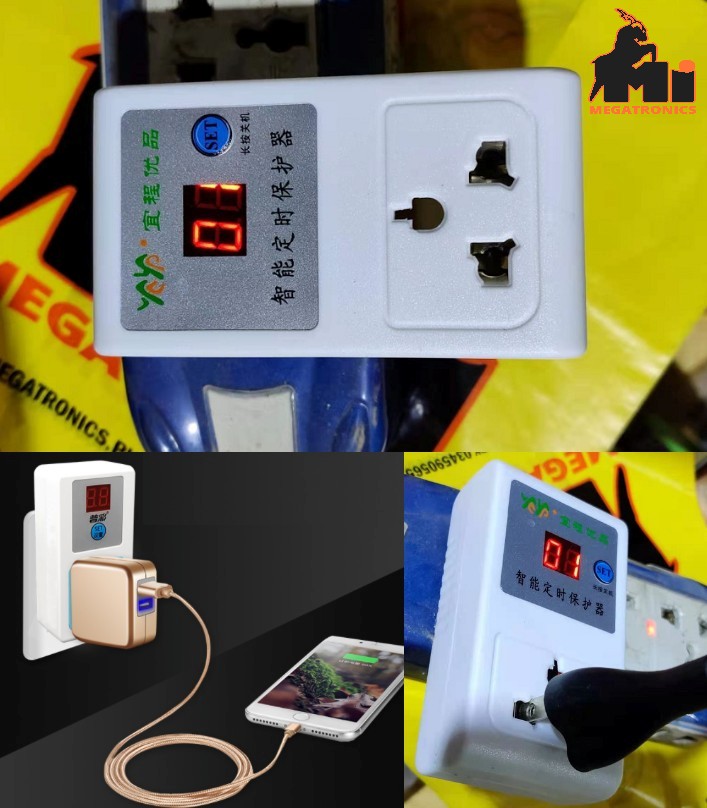 1 to 24h Countdown Push Button Switch Timer 220V Socket charging protection