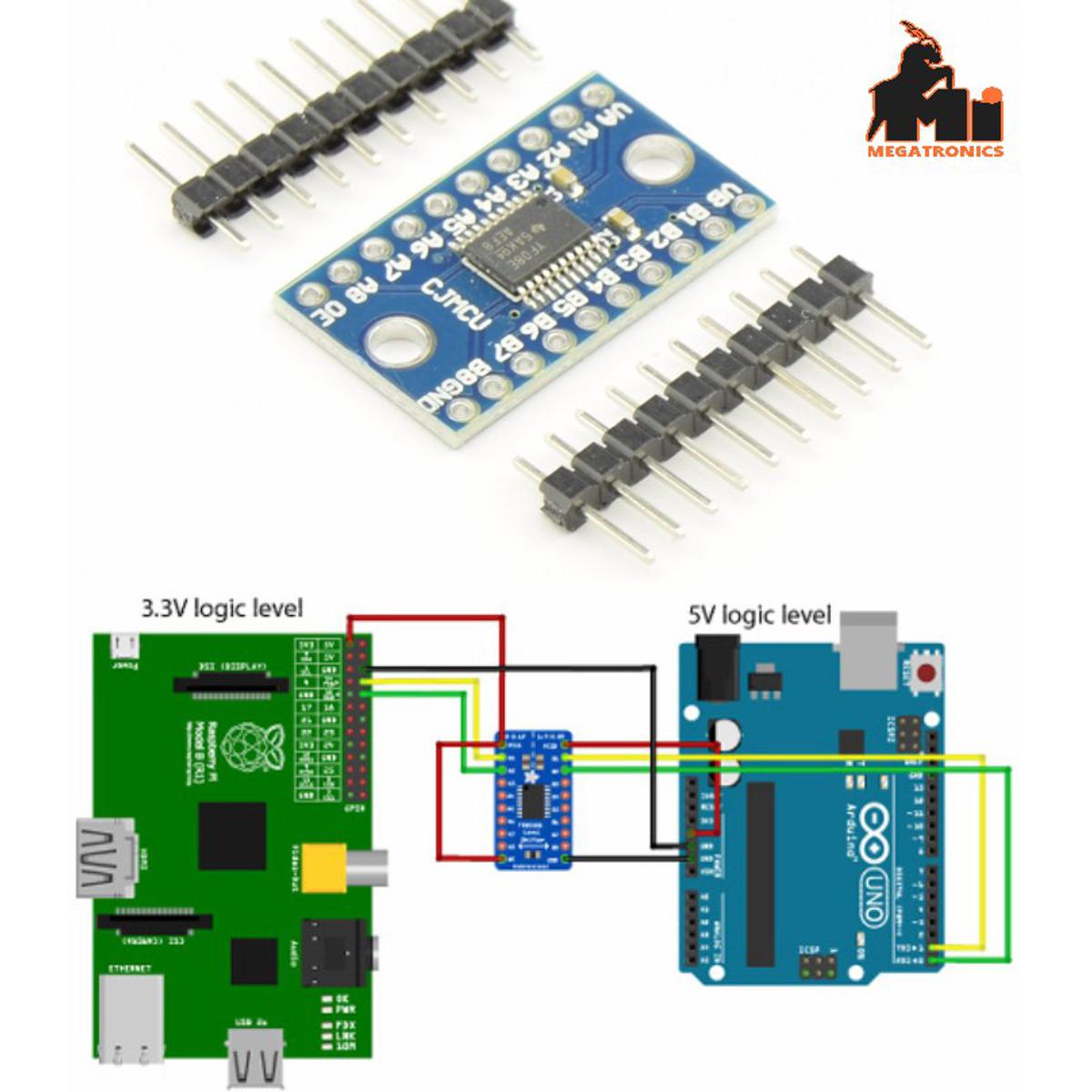 TXS0108E High Speed Full Duplex 8 Channel Logic level converter Bi-Directionele