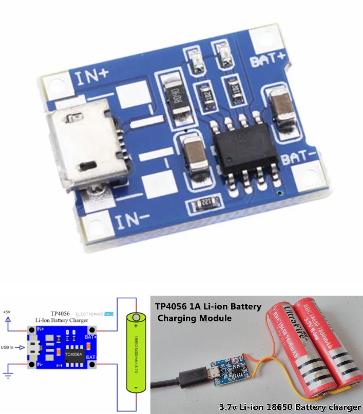 5V TP4056 Lithium Battery Charging Board Mini USB 18650 1s charger