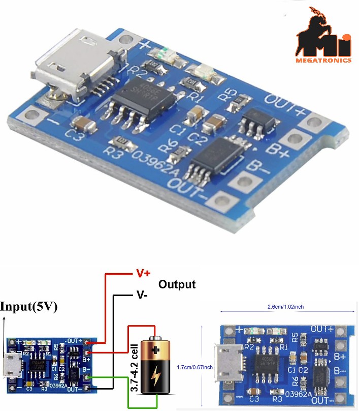 5V 1A Micro USB Lithium Battery Charging TP4056 balance Charger 18650 Protection