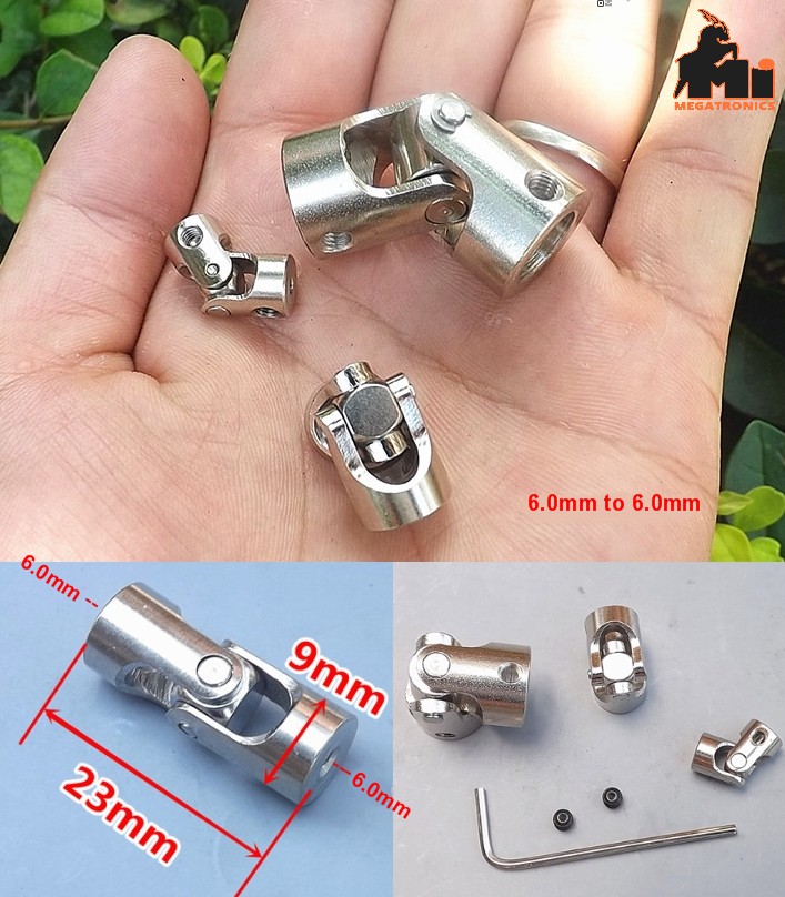6x6mm Metal steering universal joint coupling coupler cross rod