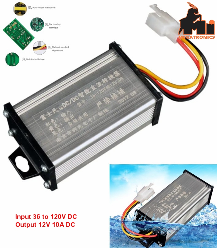 36V/48V/72V/120V To 12V 10A DC Converter Adapter step down regulator DC to DC