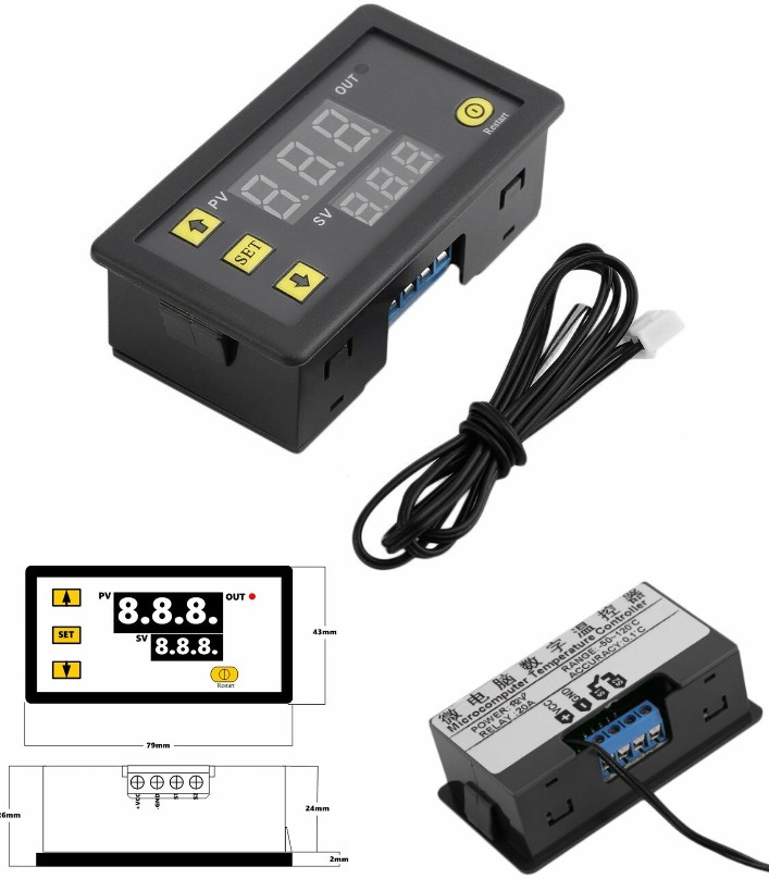 RY-W3230 thermostat temperature controller 220V digital display incubator