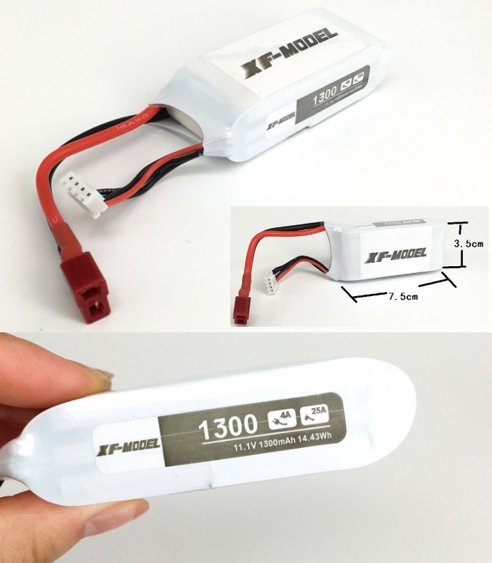1300mAh 11.1V 25C lipo battery XF Model lithium polymer quadcopter RC battery