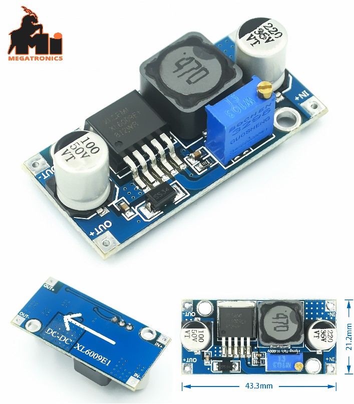 XL6009 4A boost step up DC to DC converter adjustable variable switch mode outpu