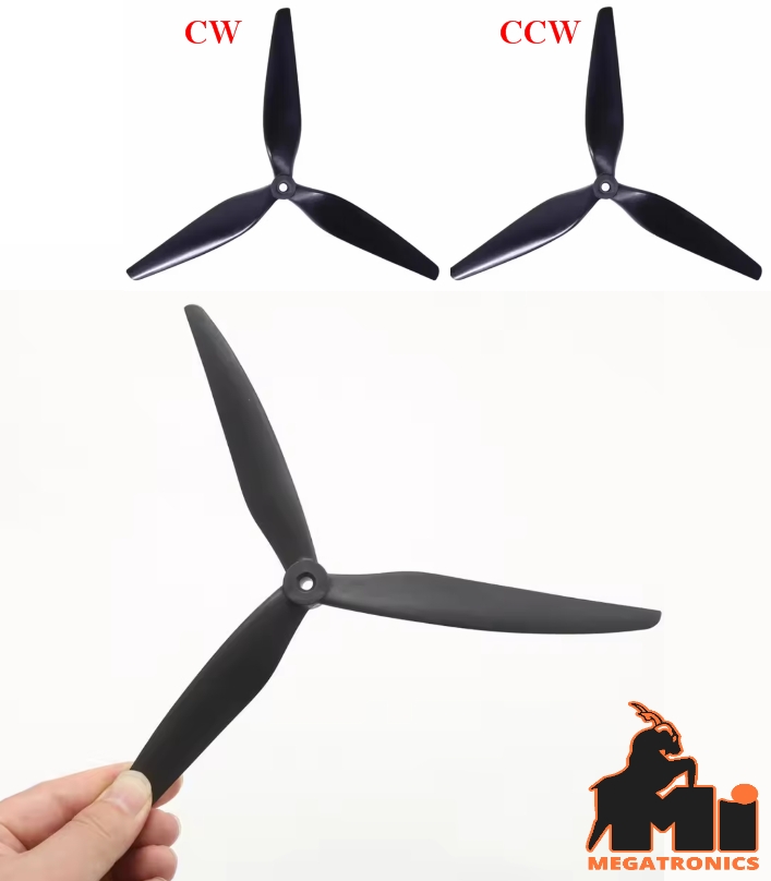 9050 ZMR 9x5x3 9 inch carbon fiber nylon three blade propeller CW+CCW high strength and toughness